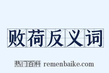 败荷反义词是什么意思的图片